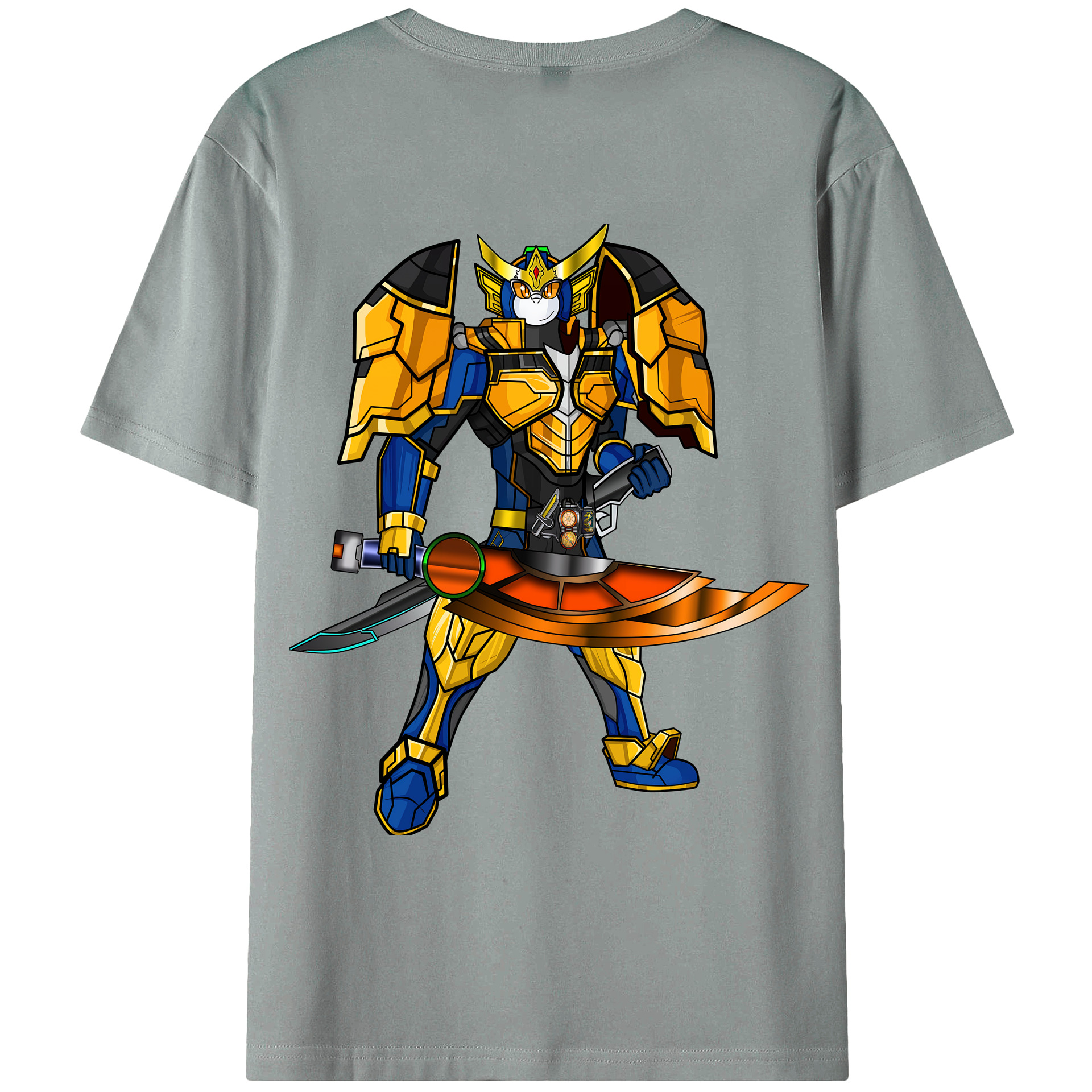 （画像用） Digimon デジタルモンスター/デジモン 綿100％ メンズ半袖Tシャツ（バックプリント） 通気性